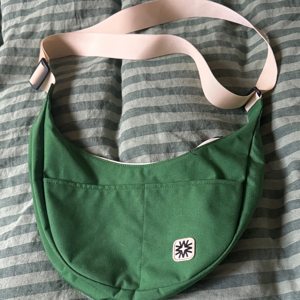 Green Crossbody Bag with Adjustable Strap